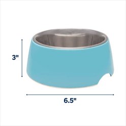 Loving Pets Retro Dog Bowl, Electric Blue, Medium slide 2 of 2