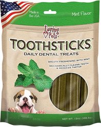 Loving Pets Toothsticks Large Mint Daily Dog Dental Treat, 13-oz bag