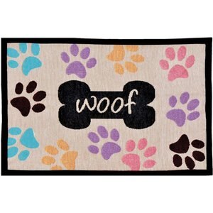 Loving Pets Woof with Multi Paws Fashion Dog Placemat