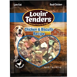 Lovin'Tenders Chicken & Biscuits Recipe Dog jerky Treat, 7-oz bag