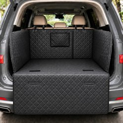 LovMor SUV Waterproof Non-Slip Dog Cargo Cover Liner with Cushioned Side, Black, Medium