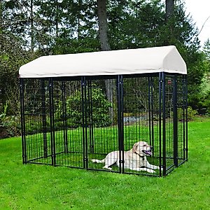Lucky Dog STAY Series Villa Dog Kennel, Khaki