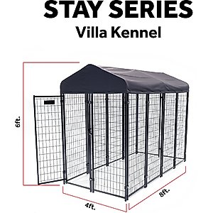 Lucky Dog STAY Series Villa Dog Kennel, Khaki