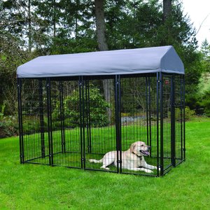 Lucky Dog STAY Series Villa Dog Kennel, Steel Grey