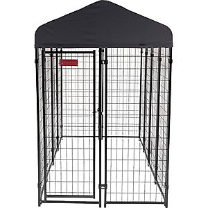 Lucky Dog STAY Series Villa Dog Kennel, Steel Grey