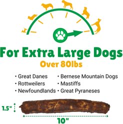 Lucky Premium Treats Beef Basted Rawhide Bull Sticks X-Large Dog Chews, 10 count slide 2 of 4