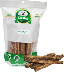 Lucky Premium Treats Beef Basted Rawhide Large Dog Chews, 14 count