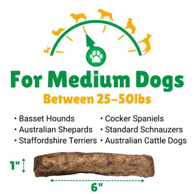 Show full view: Lucky Premium Treats Beef Basted Rawhide Medium Dog Chews, 7 count slide 4 of 7