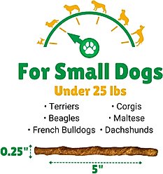 Lucky Premium Treats Beef Basted Rawhide Small Dog Chews, 125 count slide 2 of 4