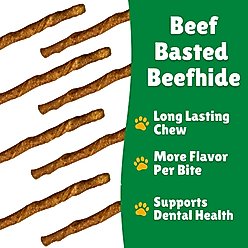 Lucky Premium Treats Beef Basted Rawhide Small Dog Chews, 25 count slide 2 of 5