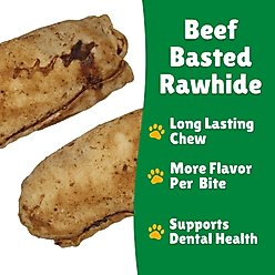 Lucky Premium Treats Beef Basted Rawhide Stubbys X-Large Dog Chews, 12 count slide 2 of 4