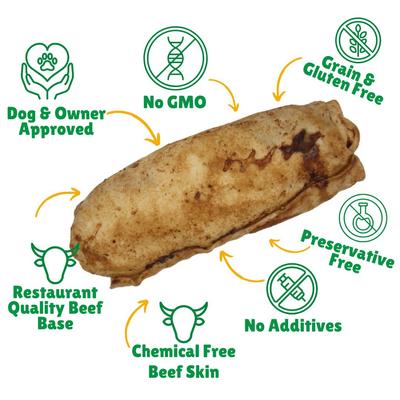 Show full view: Lucky Premium Treats Beef Basted Rawhide Stubbys X-Large Dog Chews, 12 count slide 3 of 5