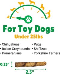 Lucky Premium Treats Beef Basted Rawhide X-Small & Toy Dog Chews, 200 count slide 2 of 4