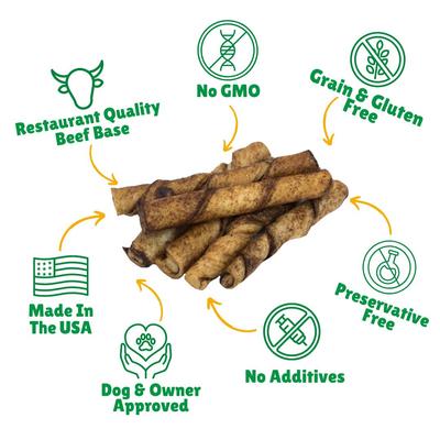 Show full view: Lucky Premium Treats Beef Basted Rawhide X-Small & Toy Dog Chews, 50 count slide 3 of 6