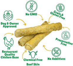 Lucky Premium Treats Chicken Basted Rawhide Bull Sticks X-Large Dog Chews, 10 count slide 2 of 4