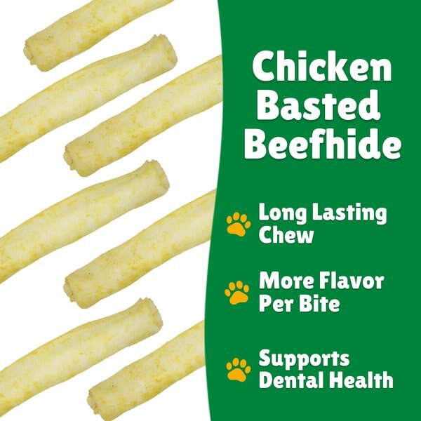 Lucky Premium Treats Chicken Basted Rawhide Medium Dog Chews