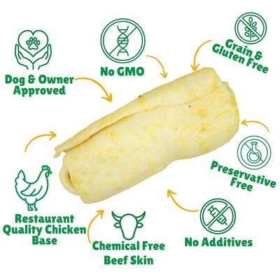 Show full view: Lucky Premium Treats Chicken Basted Rawhide Studdys X-Large Dog Chews, 12 count slide 3 of 5