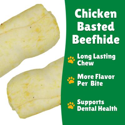 Show full view: Lucky Premium Treats Chicken Basted Rawhide Studdys X-Large Dog Chews, 2 count slide 5 of 6