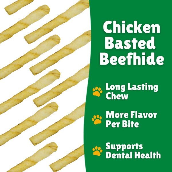 Lucky Premium Treats Chicken Basted Rawhide Small Dog Chews
