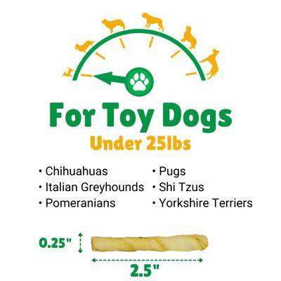 Show full view: Lucky Premium Treats Chicken Basted Rawhide X-Small & Toy Dog Chews, 50 count slide 4 of 6