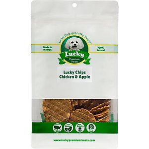 Lucky Premium Treats Lucky Chips Chicken & Apple Dog Jerky Treat, 12-oz bag