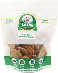 Lucky Premium Treats Lucky Chips Chicken & Carrot Dog Jerky Treat, 12-oz bag