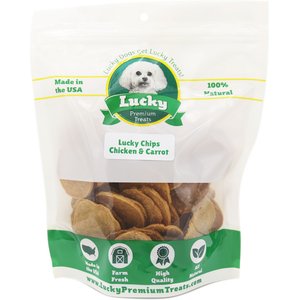 Lucky Premium Treats Lucky Chips Chicken & Carrot Dog Jerky Treat, 12-oz bag