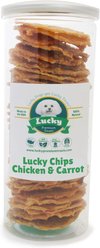 Lucky Premium Treats Lucky Chips Chicken & Carrot Dog Jerky Treat, 6-oz jar