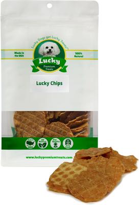 Show full view: Lucky Premium Treats Lucky Chips Chicken Dog Jerky Treat, 12-oz bag slide 3 of 4