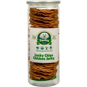 Lucky Premium Treats Lucky Chips Chicken Dog Jerky Treat, 6-oz jar