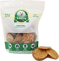 Lucky Premium Treats Lucky Chips Chicken & Sweet Potato Dog Jerky Treat, 12-oz bag slide 2 of 3