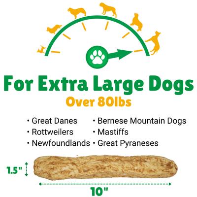 Show full view: Lucky Premium Treats Peanut Butter Basted Rawhide Bull Sticks X-Large Dog Chews, 6 count slide 4 of 6