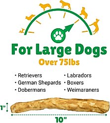 Lucky Premium Treats Peanut Butter Basted Rawhide Large Dog Chews, 14 count slide 2 of 4