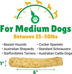 Lucky Premium Treats Peanut Butter Basted Rawhide Medium Dog Chews, 7 count slide 2 of 5