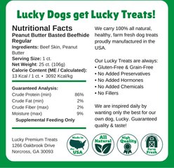 Lucky Premium Treats Peanut Butter Basted Rawhide Small Dog Chews, 25 count slide 2 of 5