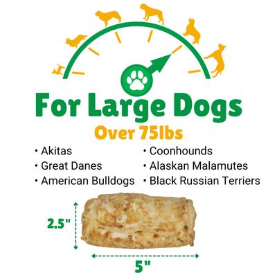 Show full view: Lucky Premium Treats Peanut Butter Basted Rawhide Stubbys X-Large Dog Chews, 12 count slide 4 of 5