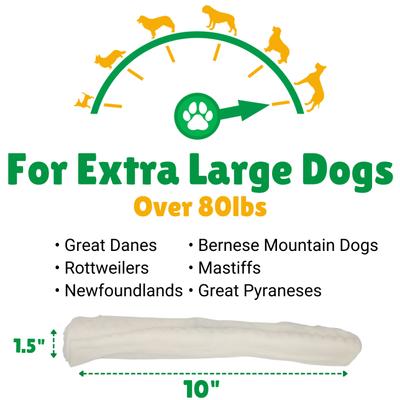 Show full view: Lucky Premium Treats Plain Rawhide Bull Sticks X-Large Dog Chews, 6 count slide 4 of 6