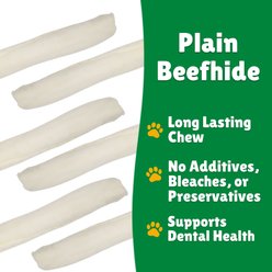Lucky Premium Treats Plain Rawhide Large Dog Chews, 10 count slide 2 of 5