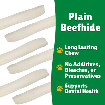 Show full view: Lucky Premium Treats Plain Rawhide Large Dog Chews, 10 count slide 5 of 6