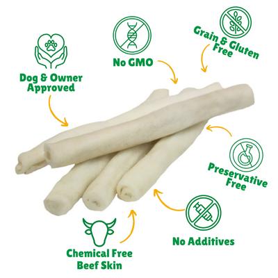 Show full view: Lucky Premium Treats Plain Rawhide Large Dog Chews, 10 count slide 3 of 6
