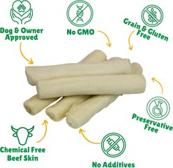 Lucky Premium Treats Plain Rawhide Medium Dog Chews, 28 count slide 2 of 4