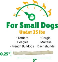 Lucky Premium Treats Plain Rawhide Small Dog Chews, 125 count slide 2 of 4