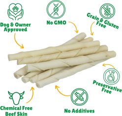 Lucky Premium Treats Plain Rawhide Small Dog Chews, 200 count slide 2 of 4