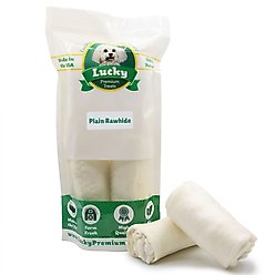 Lucky Premium Treats Plain Rawhide Stubbys X-Large Dog Chews, 2 count