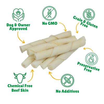 Show full view: Lucky Premium Treats Plain Rawhide X-Small & Toy Dog Chews, 200 count slide 3 of 6