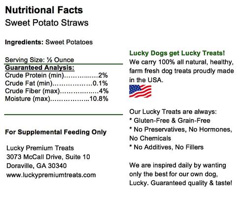 Show full view: Lucky Premium Treats Sweet Potato Straws Dehydrated Dog Treats, 13-oz bag slide 4 of 5
