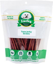 Lucky Premium Treats Tuna Jerky Straws Dog & Cat Treats, 13-oz bag