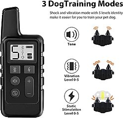 Luckypets 1640-ft Remote Range & Rechargeable with 3 Training Modes Dog Training Collar, Black slide 2 of 9