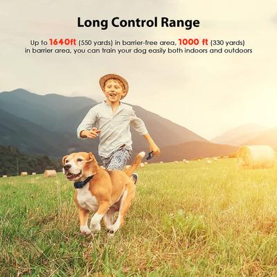 Show full view: Luckypets 1640-ft Remote Range & Rechargeable with 3 Training Modes Dog Training Collar, Black slide 5 of 10
