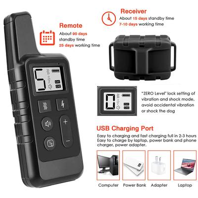 Show full view: Luckypets 1640-ft Remote Range & Rechargeable with 3 Training Modes Dog Training Collar, Black slide 7 of 10